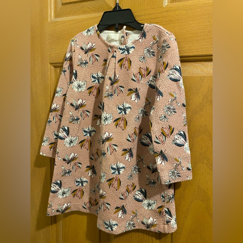 Zara Pink Floral Kids Dress